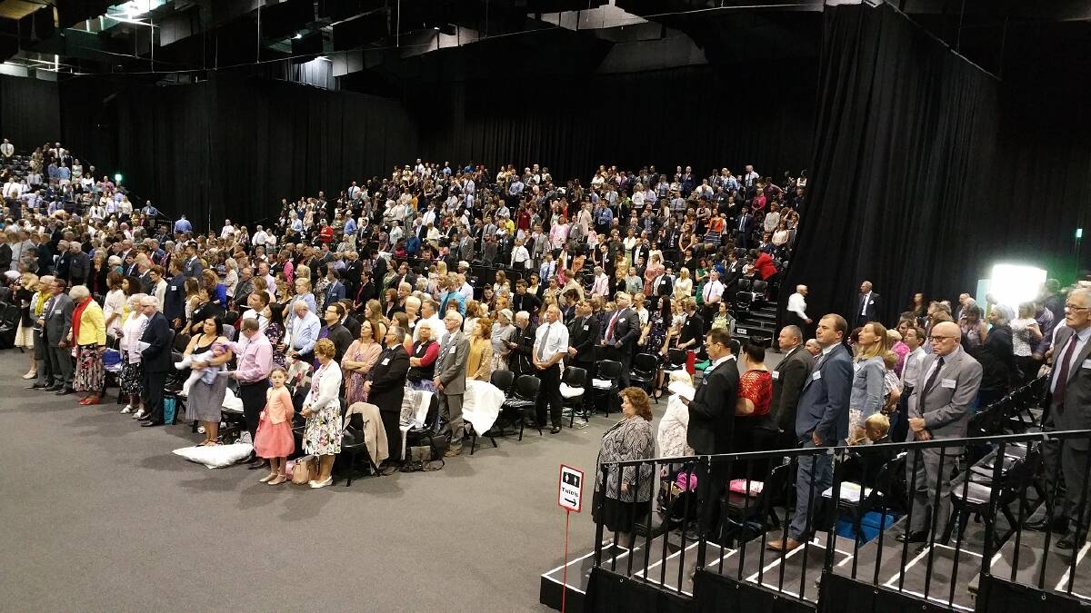 Full house: Over 1400 Jehovah's Witnesses from all over the state and southern Queensland travelled to Tamworth for the long weekend convention.