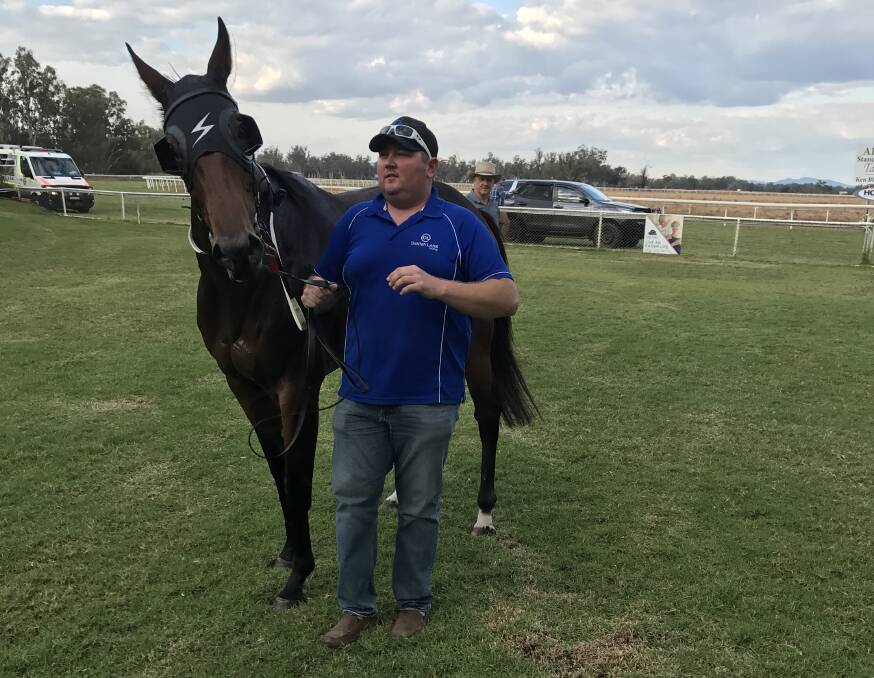 Damien Lane and Cervinia after winning last month's Somerton Cup at Gunnedah. Photo: Supplied
