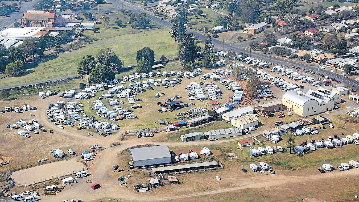 CIRCLE THE WAGONS: The 2013 Slim Dusty Country Music Festival attracted plenty of caravans, as people camp at Kempsey Showground for the week.