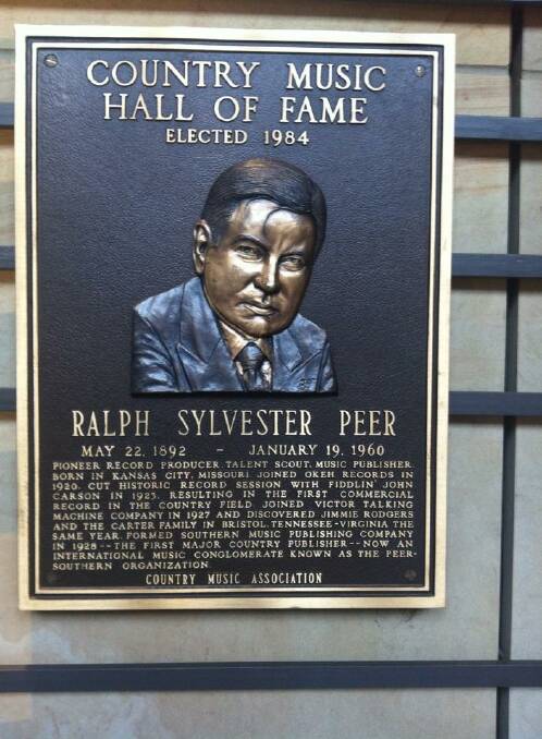 Ralph Peer was inducted into the Country Music Hall of Fame in 1984.