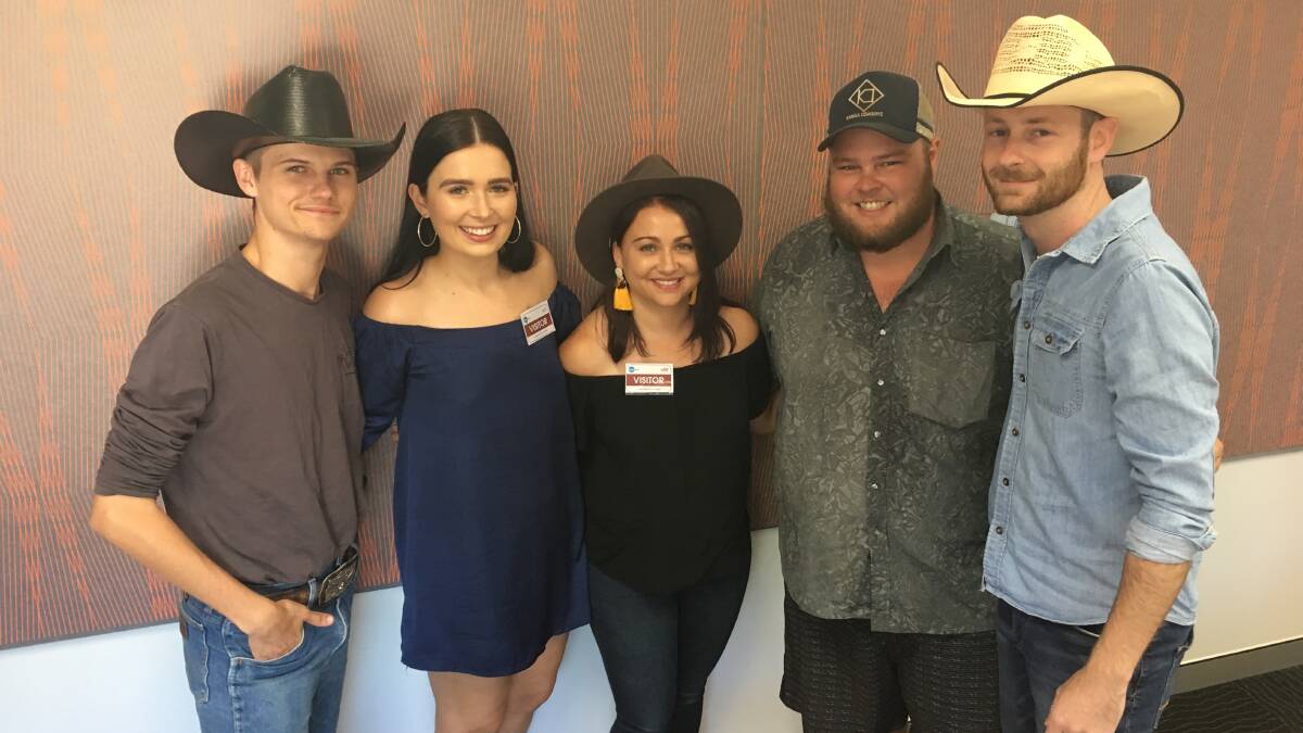 Hayley Wilson (second from left) with fellow Star Maker finalists, Heath Milner, Tanya Cornish, Brad Cox and Jake Sinclair.