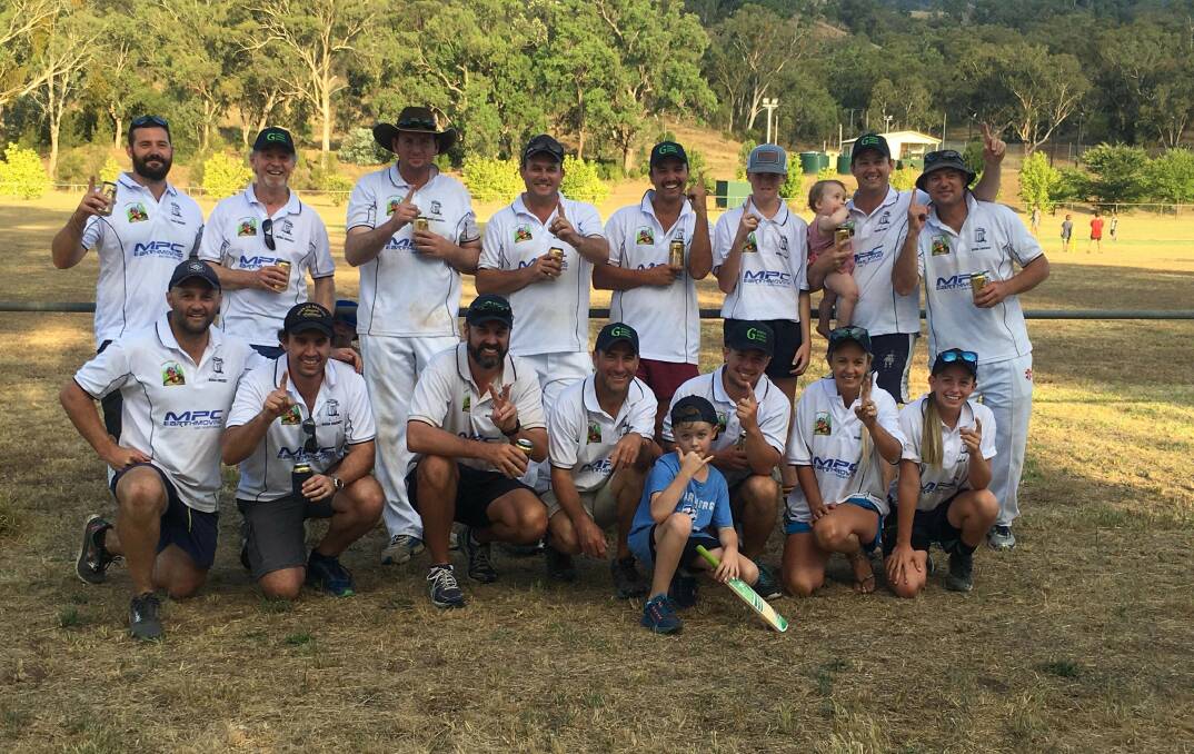 WELL DONE: The Goonoo Goonoo Goannas won their second bush cricket premiership in three years. Photo: Contributed.