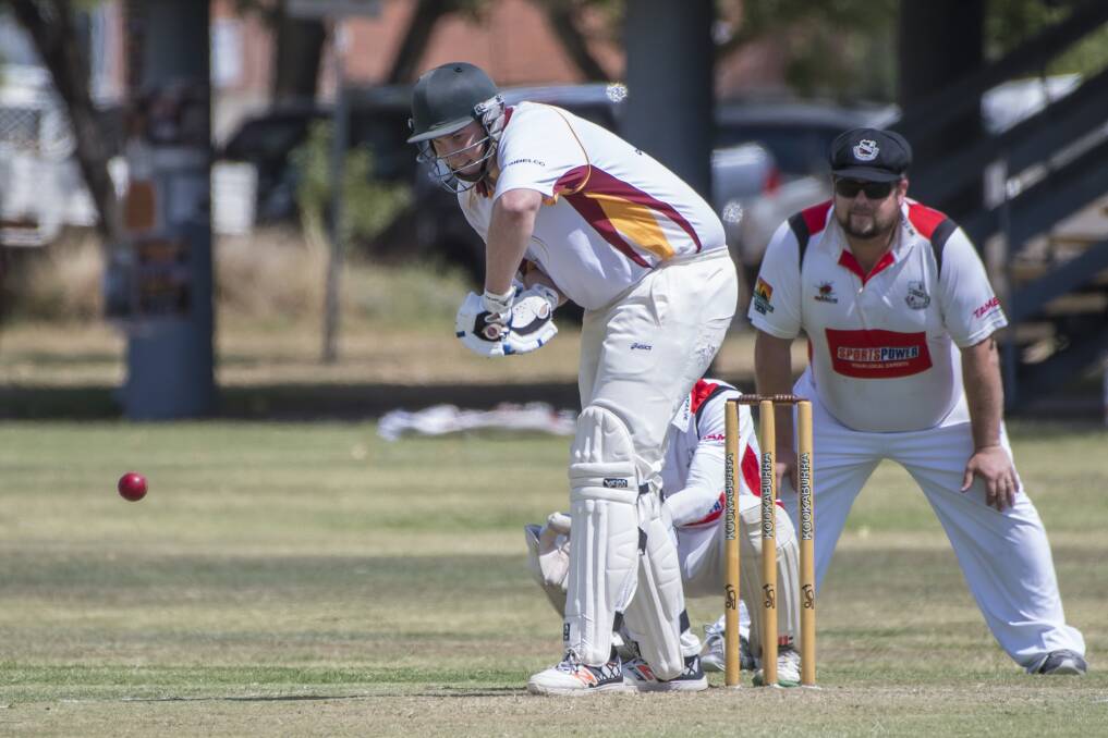 HARD MARKER: City United captain Brad Smith looks to have defence on his mind. He wasn't happy with his 50 against North Tamworth: "Today wasn’t good enough from me." Photo: Peter Hardin