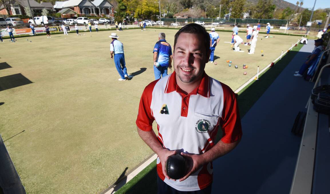 THE NATURAL: Tamworth police officer Damien Thom is a rookie bowler with a thirst for improvement. Photo: Gareth Gardner  
