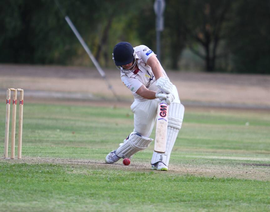 STYLISH: West Tamworth No.3 Shaun Stevenson in action in the second innings. Photo: Mark Bode 