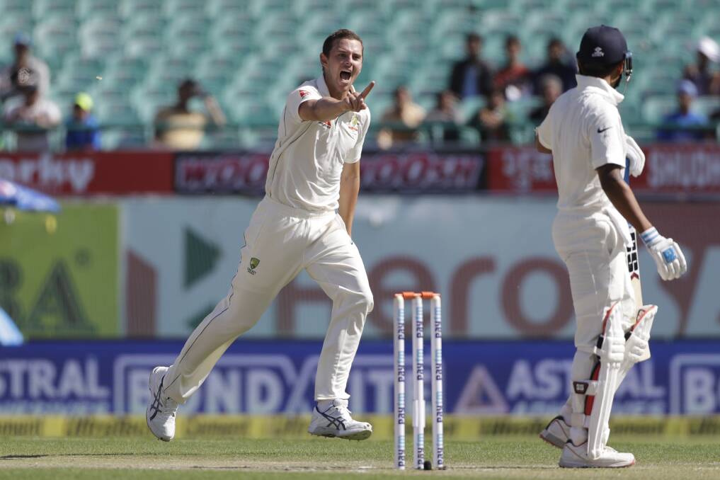 STAR ATTRACTION: A host of local cricketers will be on hand to watch Josh Hazlewood hopefully terrorise England at the Gabba. Photo: AP