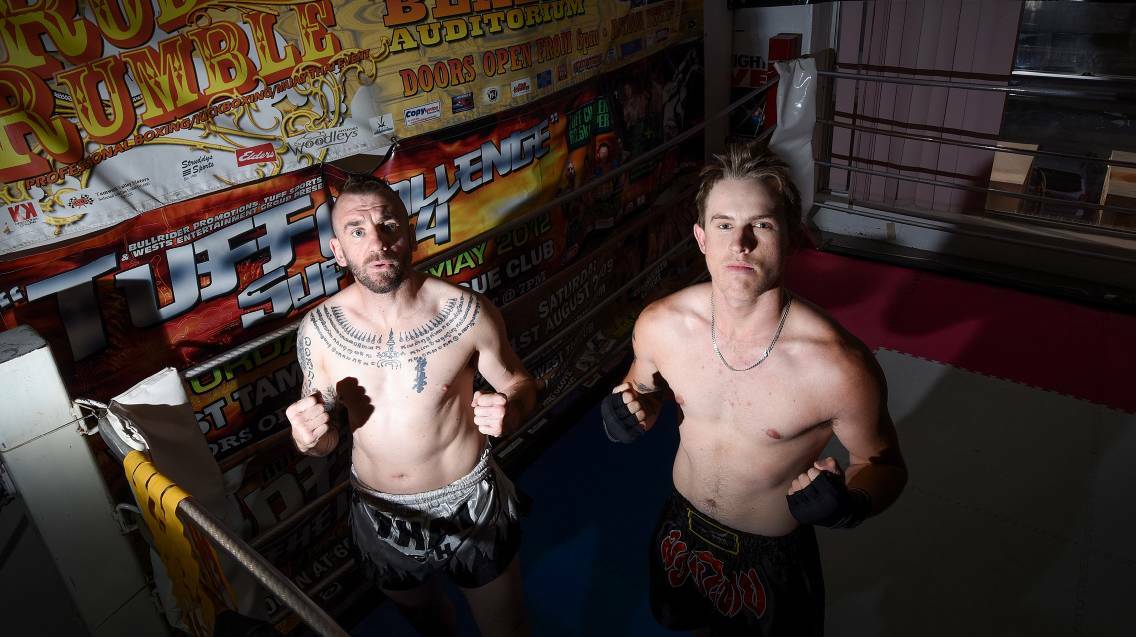 SUCCESS: Former world champion Ben Burrage (left) had a knockout win in Thailand.