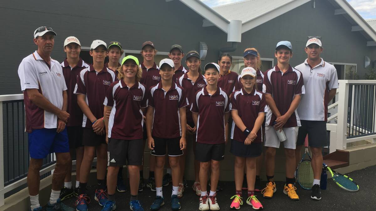 GOOD LUCK: The Inland Technology Tamworth tennis squad is off to Sydney.