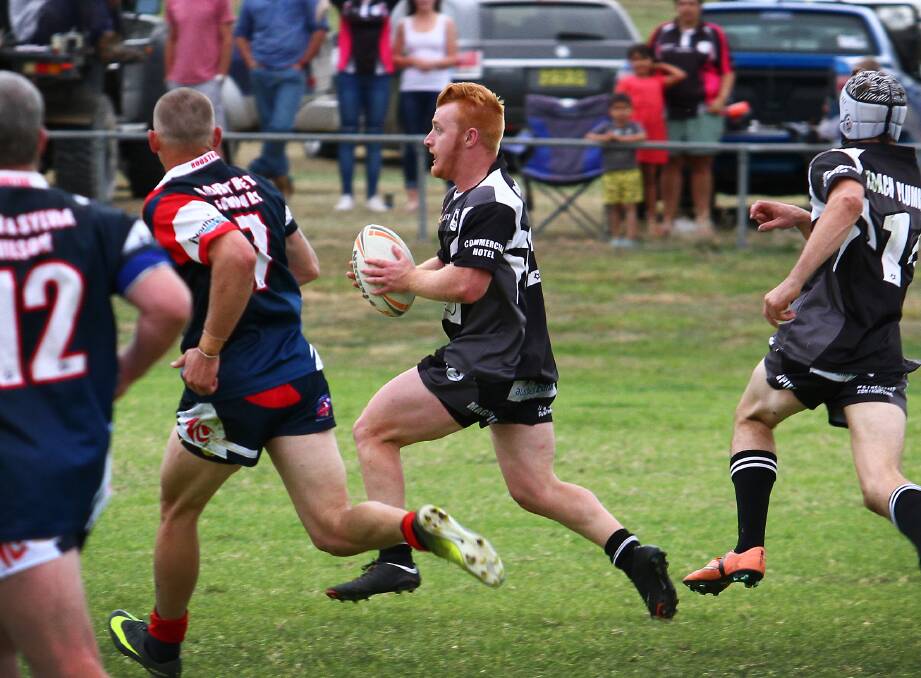 HARD CHARGER: Magpies lock Zac Leonard makes a break against the Roosters on Saturday.