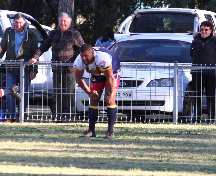 NO HIDING: Cowboys centre Blake Waterhouse cuts a lonely figure after he bombed a certain try through showboating.