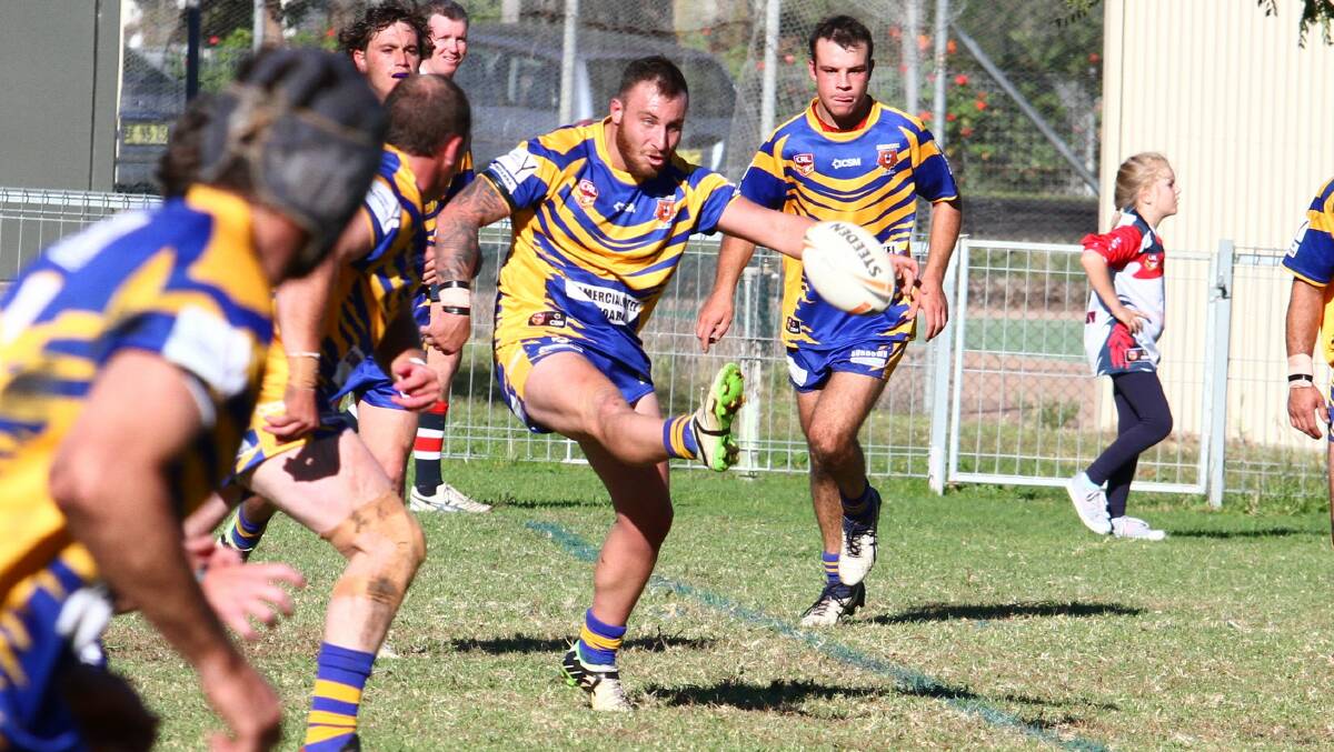 THE LEADER: Bundarra captain-coach Luke Deaves steers the Bears to an upset victory over the Roosters in Kootingal yesterday.