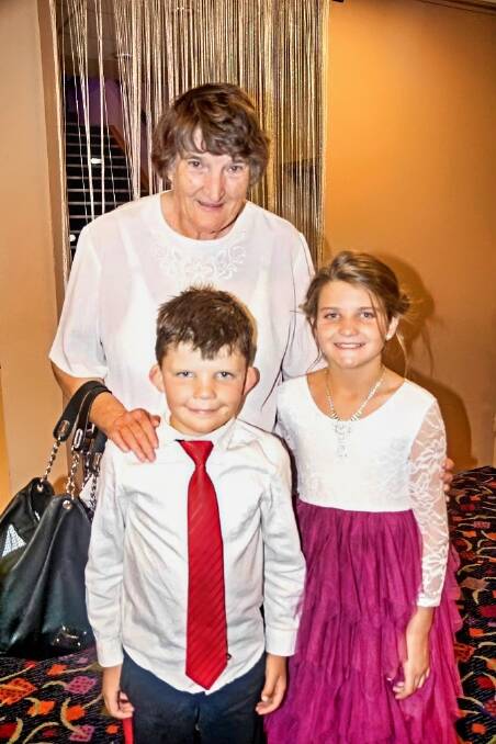 Stackman with her great aunt, Helen Matthey, and her brother, Isaac. Picture supplied