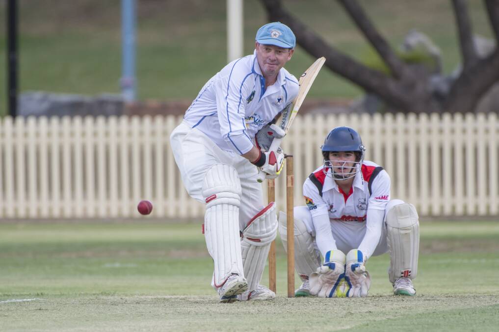 VALUE: Old Boys No.3 Adam Lole en route to top-scoring with 71. Photo: Peter Hardin