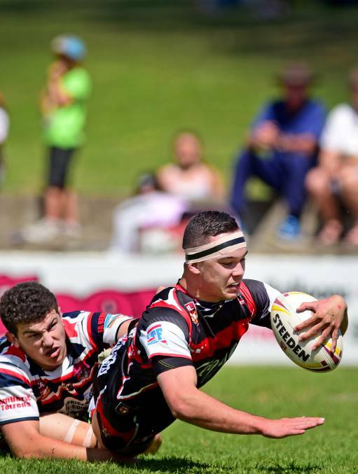 MEMORY LANE: Manicaros crossed for three tries in 10 minutes in Norths'  2015 under-18 grand final win. He also featured in the Bears' first-grade win that day, and then headed to the Titans. Photo: Gareth Gardner 