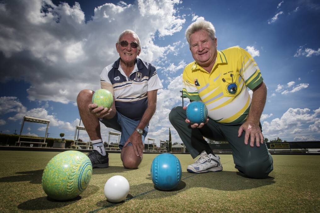 PLEA: Men of League Foundation (Tamworth branch) spokesman Ron Surtees and South Tamworth Bowling Club men's president Mike Whale. Surtees has called on  the league community to provide the foundation with greater support. Photo: Peter Hardin