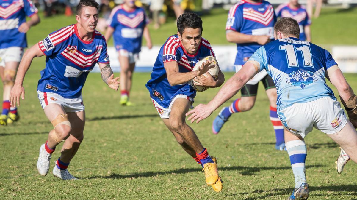 UNSTOPPABLE: Bulldogs fullback Dylan Lake was at his blistering best in a four-try, five-star performance against Narrabri.