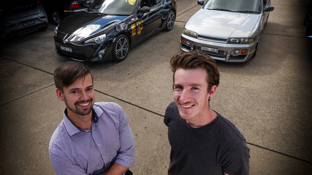LEAD FOOTS: Mates Scott Leary and Jono Norton will contest the lap dash at the second round of the Tamworth Sporting Car Club series at Oakburn Park Raceway on Sunday.