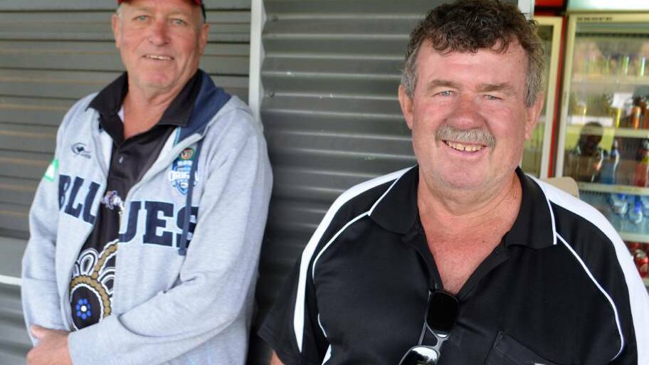 THE HUNT: Werris Creek's 2018 co-coach Ron Dellar, right, and team manager Mark Tickle. The Magpies want more players. Photo: Contributed