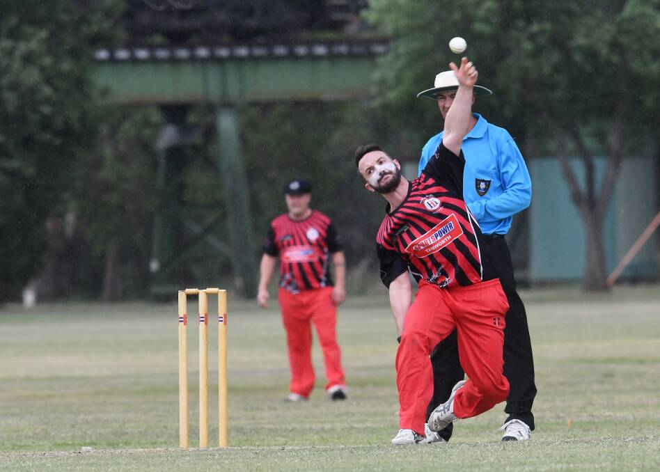 GRIP AND RIP: Tim Unwin looks to cause carnage against Souths en route to a wicketless day. He finished with 0-25 off eight overs. Photo: Gareth Gardner