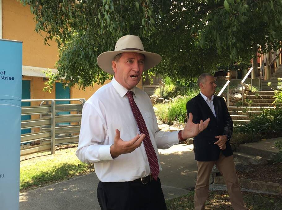 Barnaby Joyce and Niall Blair announce new $22.5 million funding project.