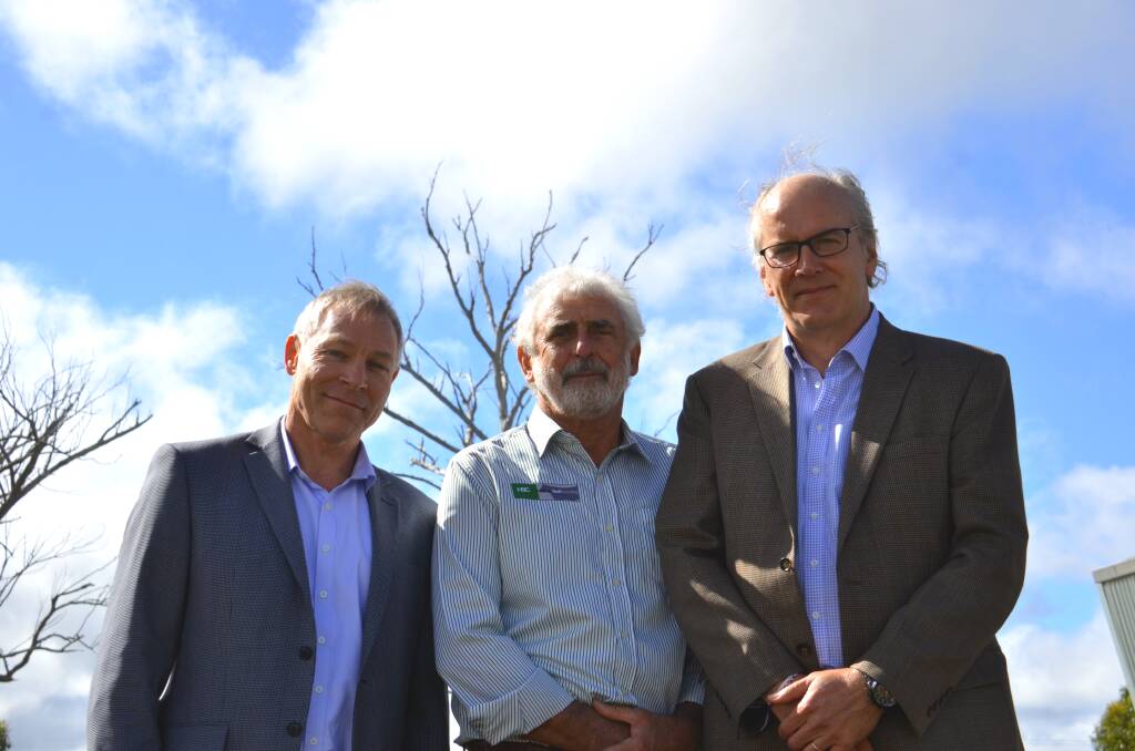 Peter Richardson, CEO, Maia Technology with Bill Hoffman, Director of Hoffman Beef Consulting and Co-Chairman of Maia Technology, Alasdair McLeod at the launch.