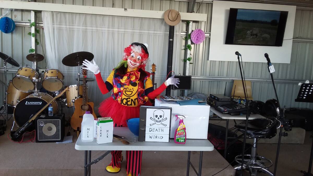 Clowning around: Entertaining the AgQuip crowds at Lifequip.
