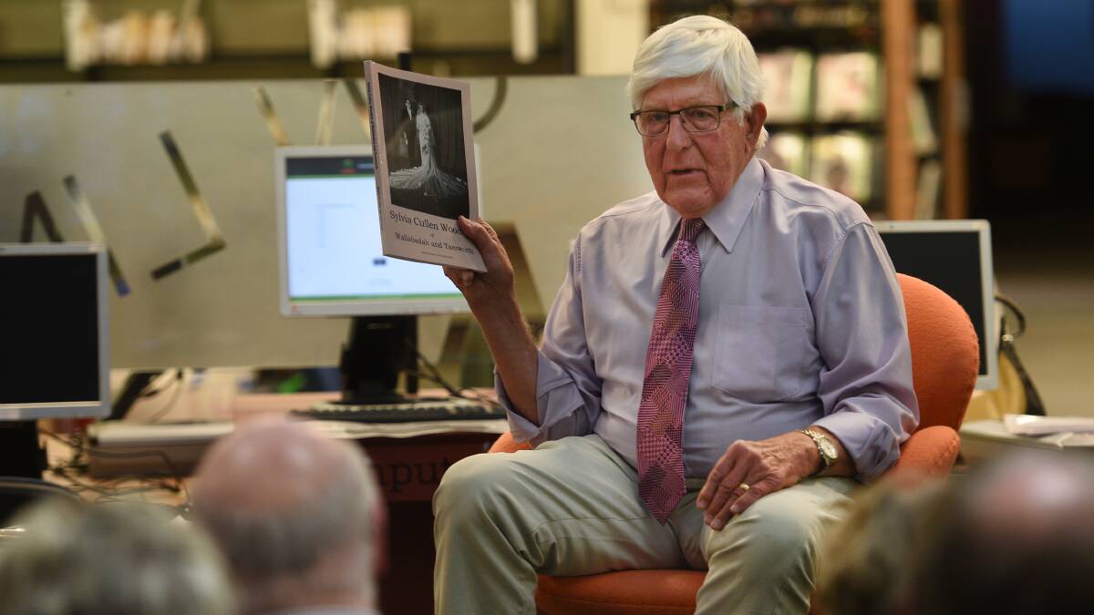 SON'S PROMISE: Warren Woodley launches a book of his mother's memoirs at Tamworth Library on Wednesday. Photo: Gareth Gardner