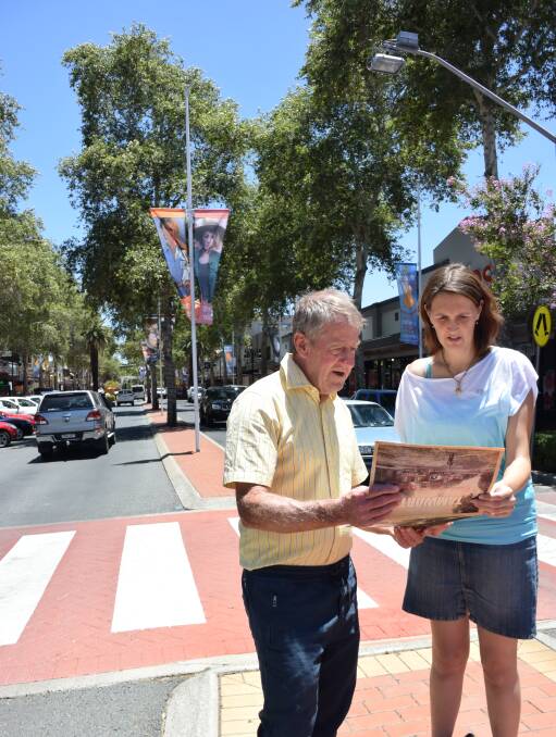 HISTORY: Tamworth Bicentenary coordinators Mike Cashman and Melinda Gill stand at one of the historical sites featured in the bicentenary calendar. Photo: Genevieve Smith