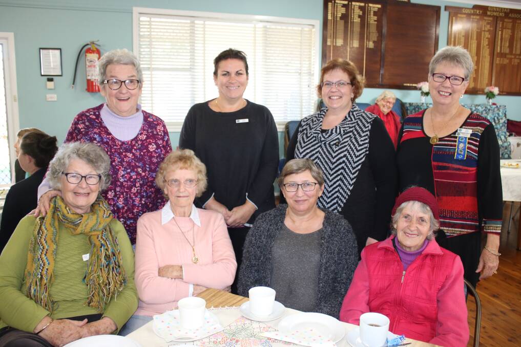 PARTY TIME: Gunnedah CWA (back) Jill Andrews, Chris Pease, Joanne Slee and Kris Scott, with (front) Beverley Carter, Rita Dries, Vicki Jell and Judith Law celebrate the branch's 95th birthday. Photo: Vanessa Hohnke