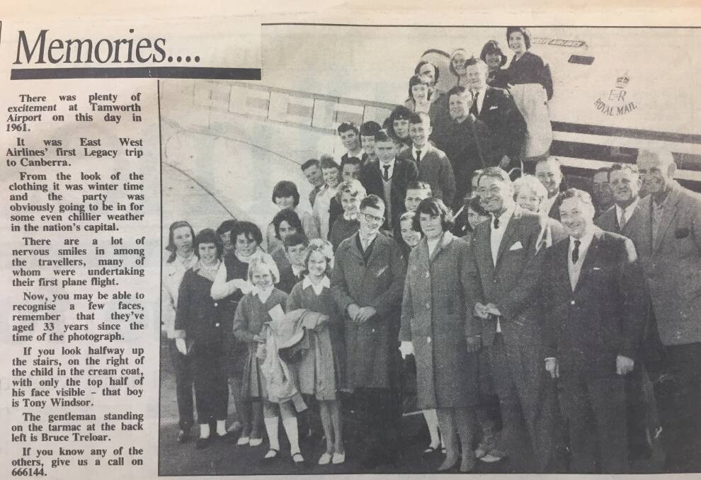 LOOKING BACK: East West Airlines' first Legacy trip to Canberra in 1961.