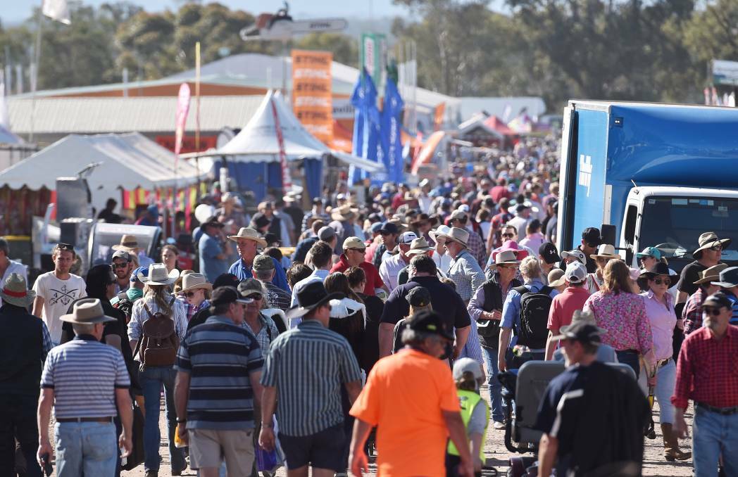 SHOWTIME: More than 100,000 people will flow through the gates of AgQuip in Gunnedah this week for the country's biggest agricultural field days. Photo: Peter Hardin