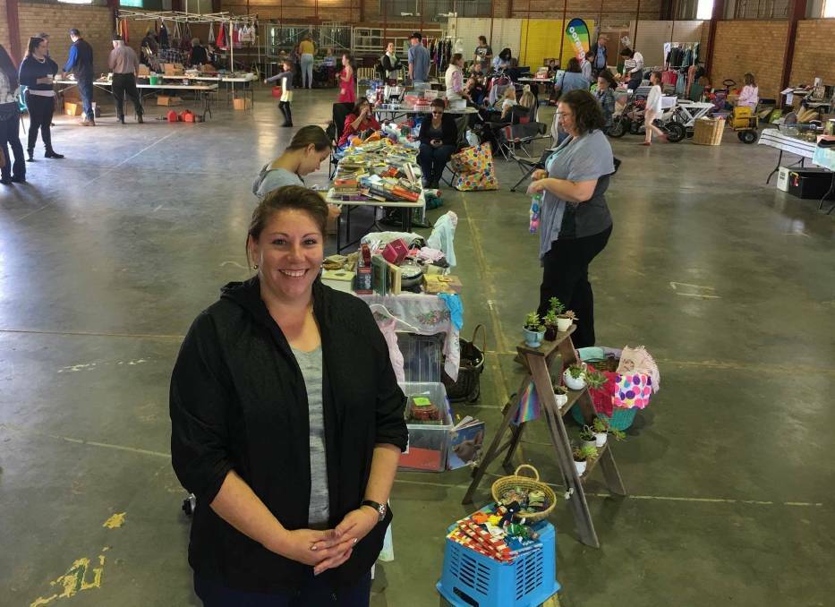 REUSE AND RECYCLE: Gunnedah Shire Waste Management Superintendent Sheridan Cameron oversees this year's garage sale at the Gunnedah Showgrounds. Photo: Supplied