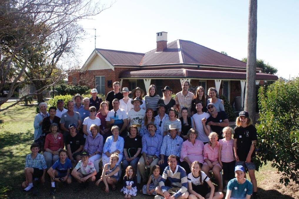 COME TOGETHER: More than 60 Hathway descendants celebrate 100 years of the grand old home known as Strath holm, built on a farm on Warral Road, West Tamworth.