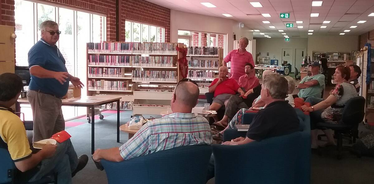 ENGAGING: Author Scott Whitaker shares his story at Werris Creek Library as he launches his new book, Railway Hotels of Australia. Photo: Contributed