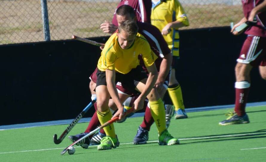 EYES ON THE BALL: Jake McCann's performances at the state indoor championships earned him selection in the NSW under 15's indoor hockey team.