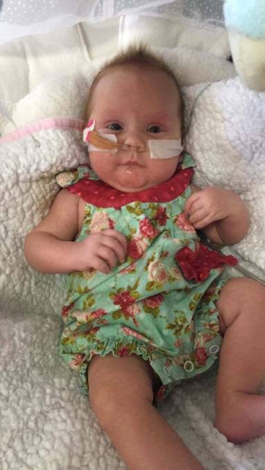 FIRST CHRISTMAS: The Tamworth community is rallying to help Lotte Moore spend her first Christmas with her family at Newcastle's John Hunter Hospital. Photo: Contributed