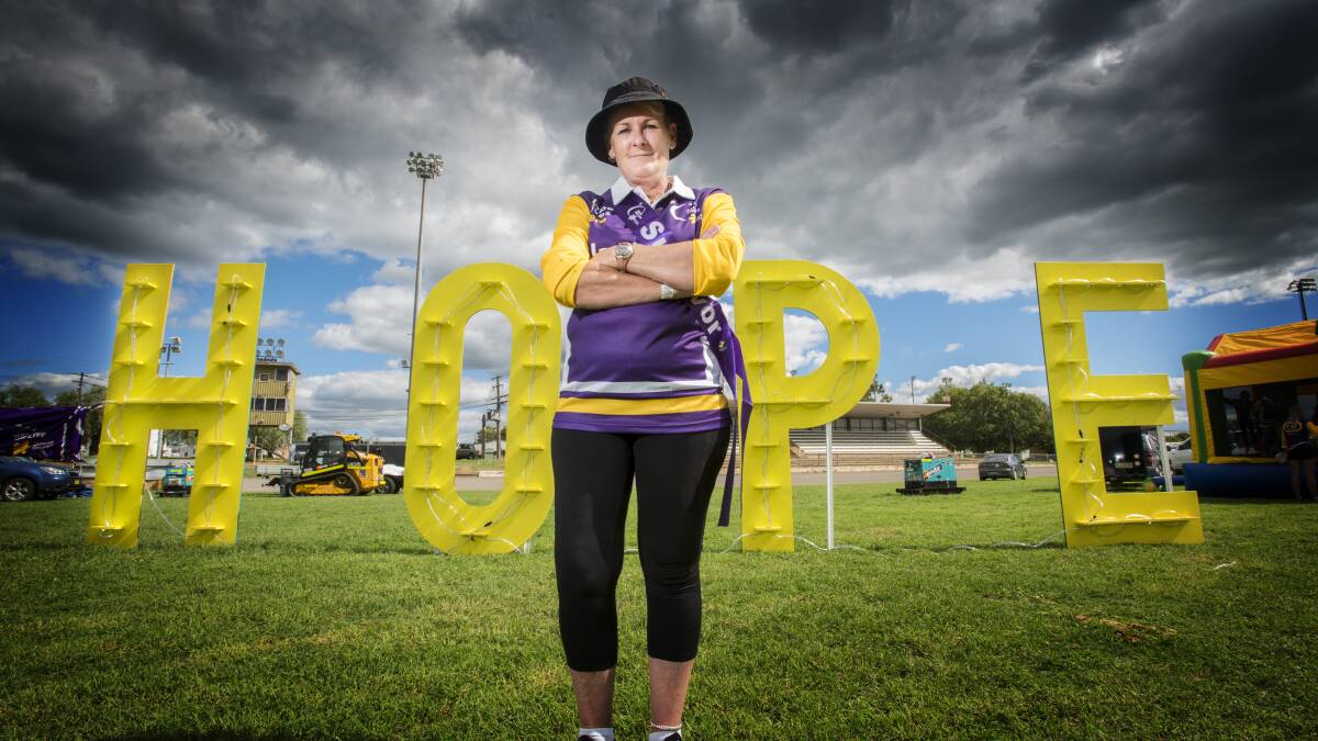 SURVIVOR: Cancer survivor Deb Cotter takes part in Relay for Life at Tamworth Showground over the weekend. Photo: Peter Hardin