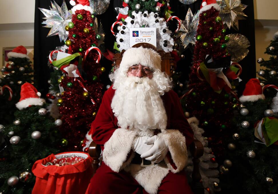 Santa at Tamworth Shoppingworld. Photo: Gareth Gardner