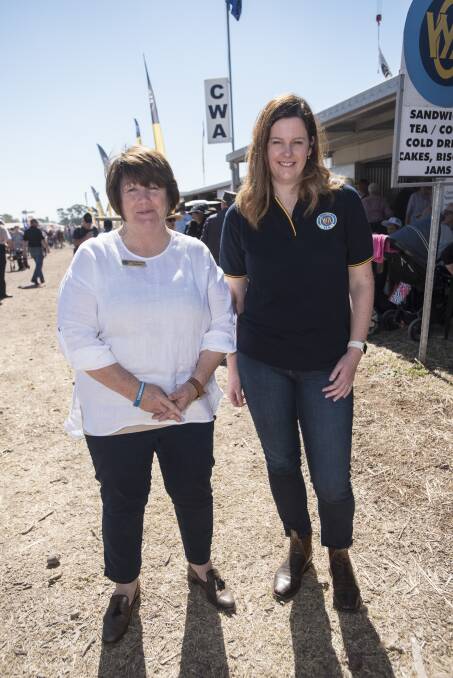ADVOCATES: NSW CWA president Annette Turner and chief executive Danica Leys 
at AgQuip Field Days last week. Photo: Peter Hardin
