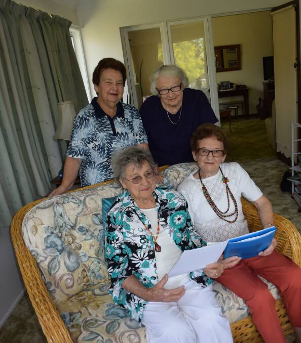 LAST ONES: The four remaining active members of Tenterfield Quota were (standing) Fay McCowen and Val Gardiner and (seated) Daphne Struck and EIaine Smith.