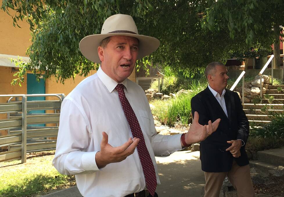 Beefed up future: Acting PM Barnaby Joyce announced a new $22.5 million joint agricultural venture in Armidale on Friday.