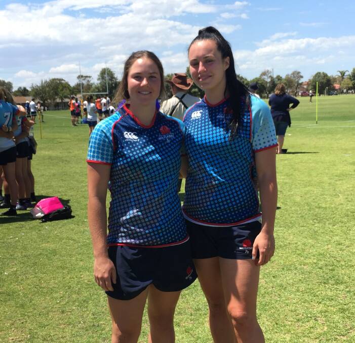 Olympic dream: Moree's Ashleigh Walker and Warialda's Tiarna Molloy were impressive for NSW as they took on the best and won the Plate at the National Rugby Sevens Championships in Adelaide. Photo: Melissa Molloy