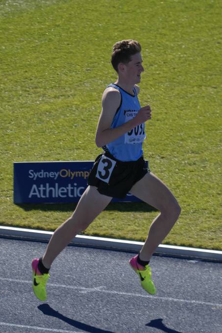 SPEEDSTER: Matt Campion competing at last week's NSW All Schools athletics in Sydney. He finished with a gold medal and a fourth place. 