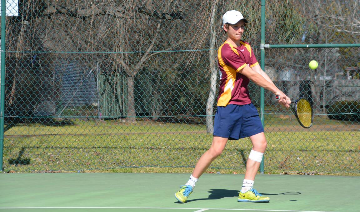 TOP OF HIS GAME: Armidale's Connor Dennehy was winner of the Far Northern Tennis men's A division after a tight final against Martin Russell of Tamworth. 