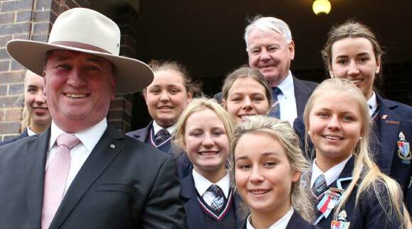 END OF SCHOOL DAYS: Acting Prime Minister Barnaby Joyce visited NEGS as the Year 12 class of 2016 said its farewells. A toatal of 31 students were set to graduate.