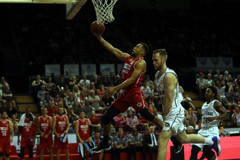 STAR MAN: Demitrius Conger had 22 points and five rebounds but it wasn't enough to get the Hawks over the line against Melbourne on Saturday. Picture: Sylvia Liber