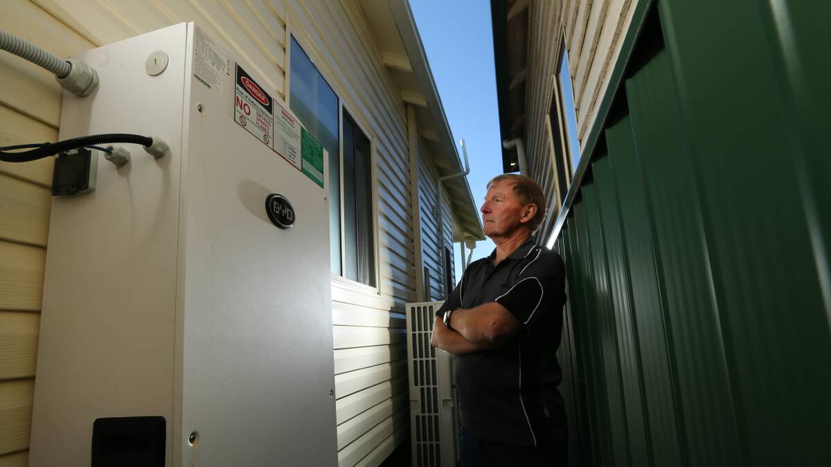 Keith Low had a BYD household storage battery installed in 2017. Picture by Marina Neal