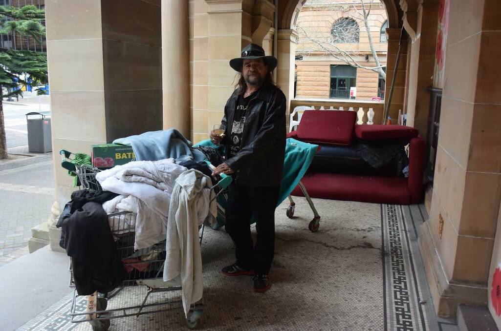 Kevin Coady fought for squatters at Newcastle police office. Picture: Matthew Kelly.