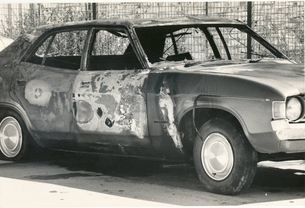 A passing truck driver alerted authorities after spotting Mr Brown's 1973 Ford Falcon well alight. 