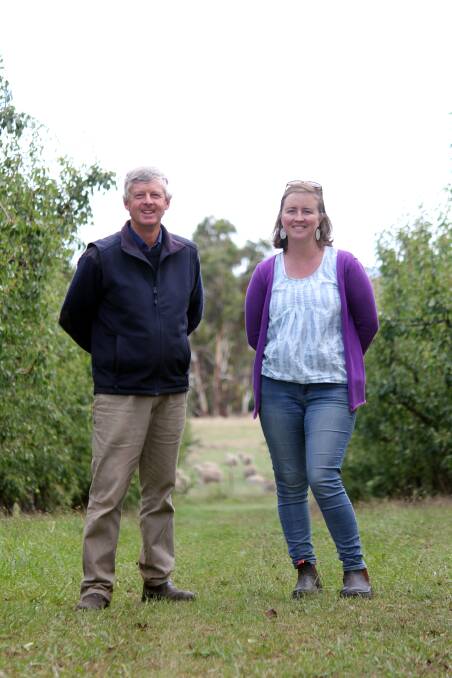 WORKING TOGETHER: Greenhill Orchards owner Warren Yeoman and Seasons of New England organiser Tara Toomey.